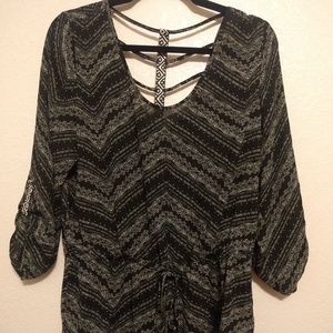 Maurices Black & White Patterned Top
